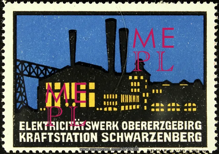 : Stamp stamp Power station Schwarzenberg : Stamp stamp Power station Schwarzenberg