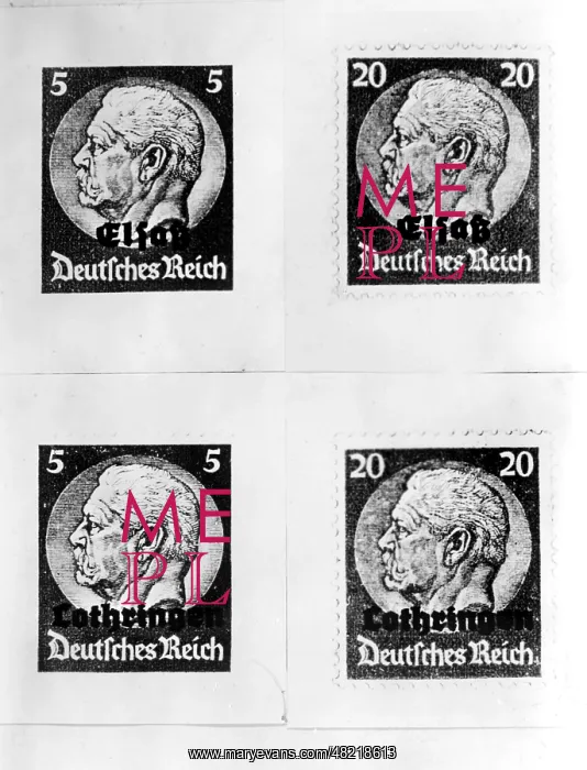 : Stamps for Alsace and Lorraine, 1940 : Stamps for Alsace and Lorraine, 1940