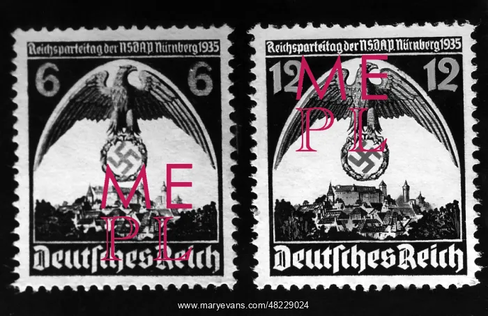 : Stamps for the Nuremberg Rally, 1935 : Stamps for the Nuremberg Rally, 1935