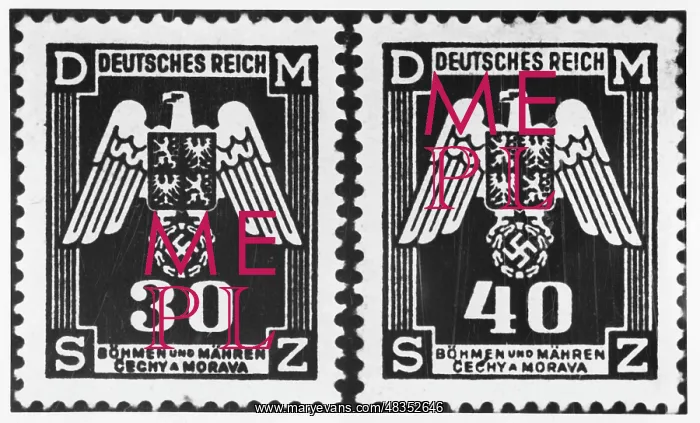 : Stamps of the Protectorate of Bohemia and Moravia, 1943 : Stamps of the Protectorate of Bohemia and Moravia, 1943