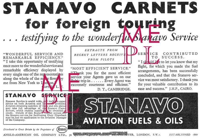 : Stanavo Aviation Fuels & Oils : Stanavo Aviation Fuels & Oils