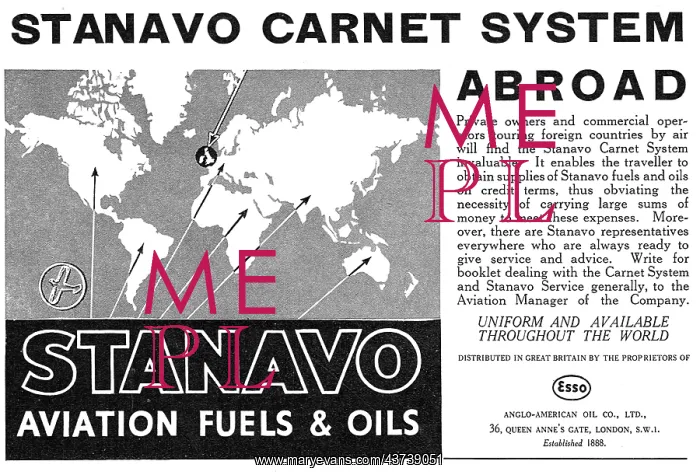 : Stanavo Aviation Fuels & Oils : Stanavo Aviation Fuels & Oils