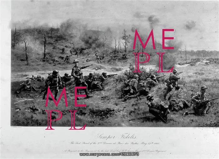 : Last stand of the 2nd Devons at Bois des Buttes, WW1 : Last stand of the 2nd Devons at Bois des Buttes, WW1