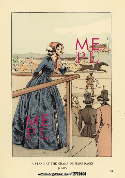 : A stand at the Champ de Mars races, 1848 : A stand at the Champ de Mars races, 1848