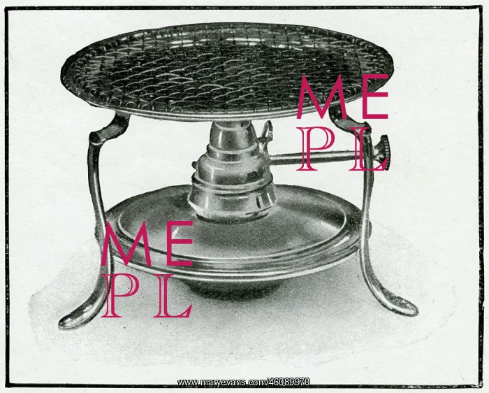 : Stand and lamp for making toast 1909 : Stand and lamp for making toast 1909