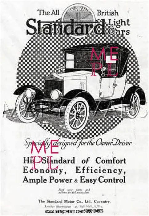 : STANDARD CAR ADVERT 1920