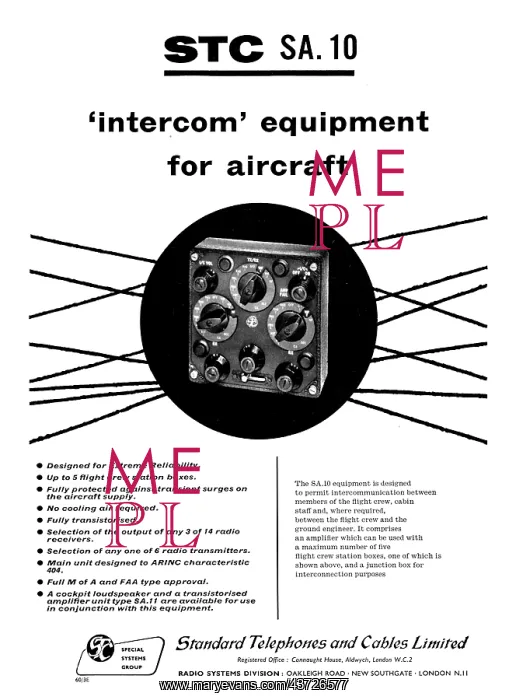 : Standard Radio STC Intercom : Standard Radio STC Intercom