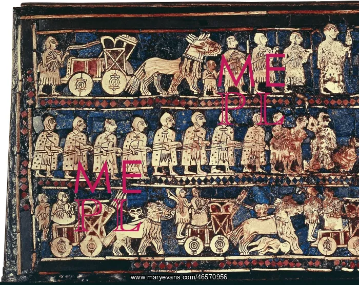 : The Standard of Ur. 2600 -2400 BC. War panel : The Standard of Ur. 2600 -2400 BC. War panel