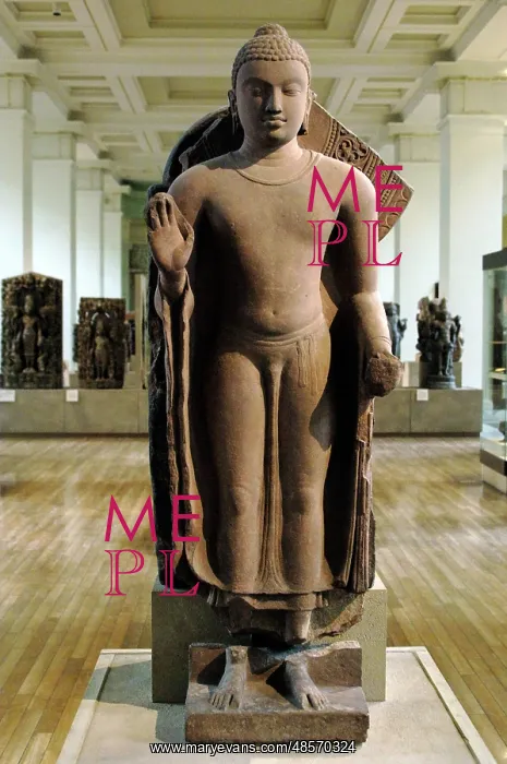 : Standing Buddha. From Sarnath, India. 5th century AD. Gupta : Standing Buddha. From Sarnath, India. 5th century AD. Gupta