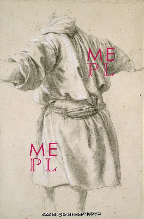 : Standing Figure wearing a short Tunic, from the back : Standing Figure wearing a short Tunic, from the back