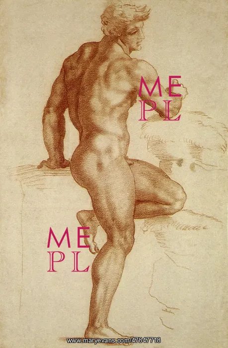: Standing Nude Man in Profile to the Right : Standing Nude Man in Profile to the Right