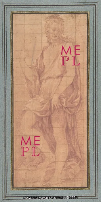 : Standing Saint John the Baptist with The Lamb : Standing Saint John the Baptist with The Lamb