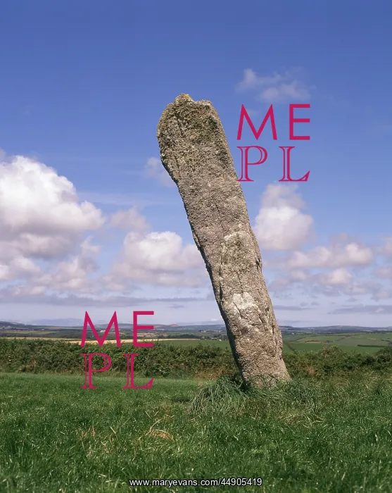 : Standing stone, Bodmin Moor, Cornwall : Standing stone, Bodmin Moor, Cornwall