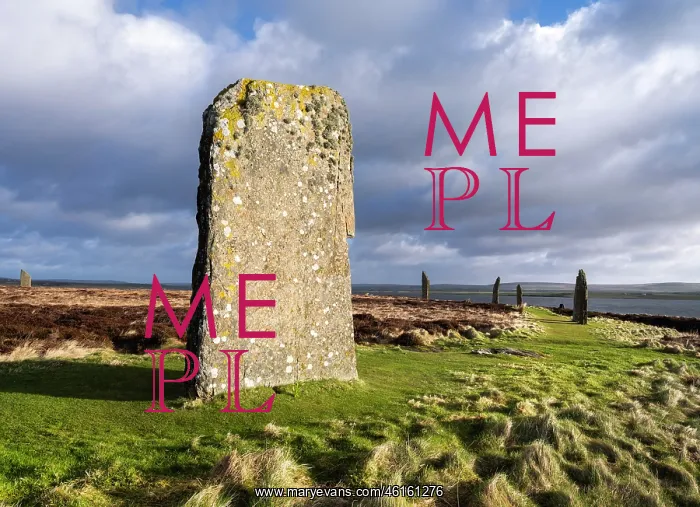 : Standing stones, Ring of Brodgar, Mainland, Orkney, Scotland : Standing stones, Ring of Brodgar, Mainland, Orkney, Scotland