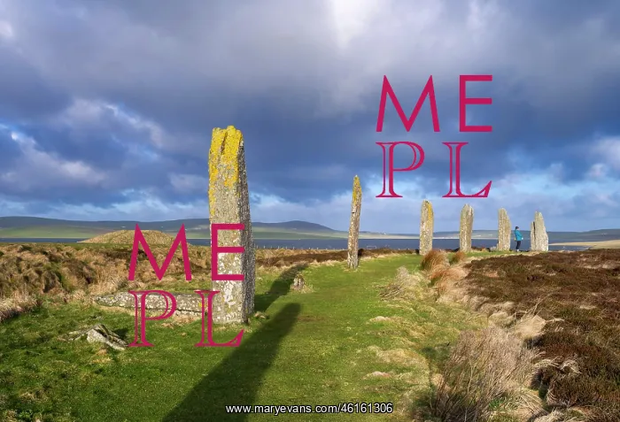 : Standing stones, Ring of Brodgar, Mainland, Orkney, Scotland : Standing stones, Ring of Brodgar, Mainland, Orkney, Scotland