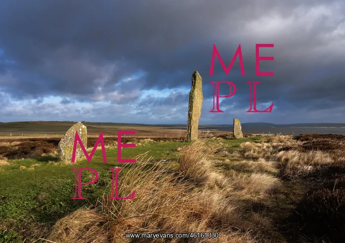: Standing stones, Ring of Brodgar, Mainland, Orkney, Scotland : Standing stones, Ring of Brodgar, Mainland, Orkney, Scotland