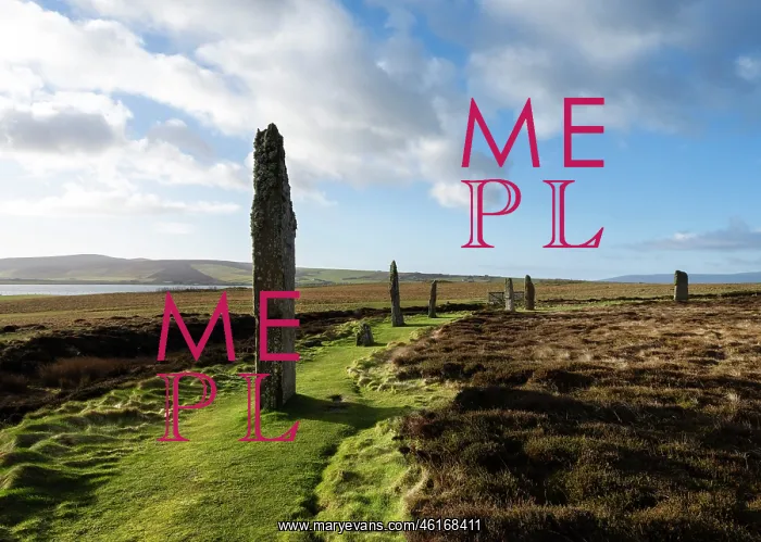 : Standing stones, Ring of Brodgar, Mainland, Orkney, Scotland : Standing stones, Ring of Brodgar, Mainland, Orkney, Scotland