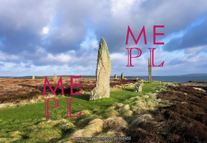 : Standing stones, Ring of Brodgar, Mainland, Orkney, Scotland : Standing stones, Ring of Brodgar, Mainland, Orkney, Scotland