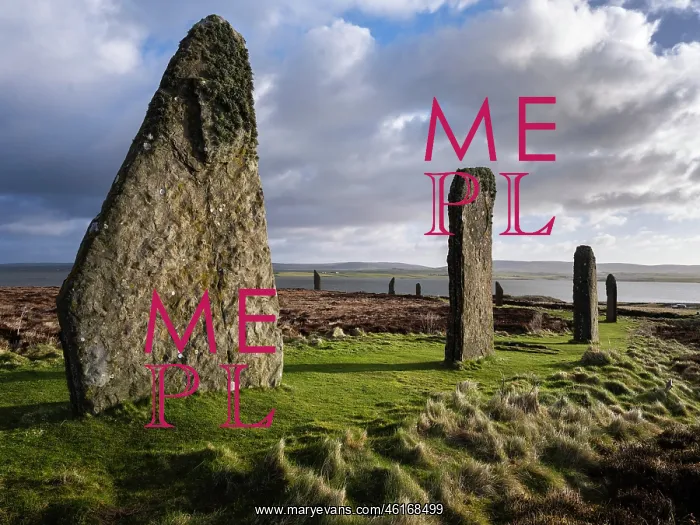 : Standing stones, Ring of Brodgar, Mainland, Orkney, Scotland : Standing stones, Ring of Brodgar, Mainland, Orkney, Scotland