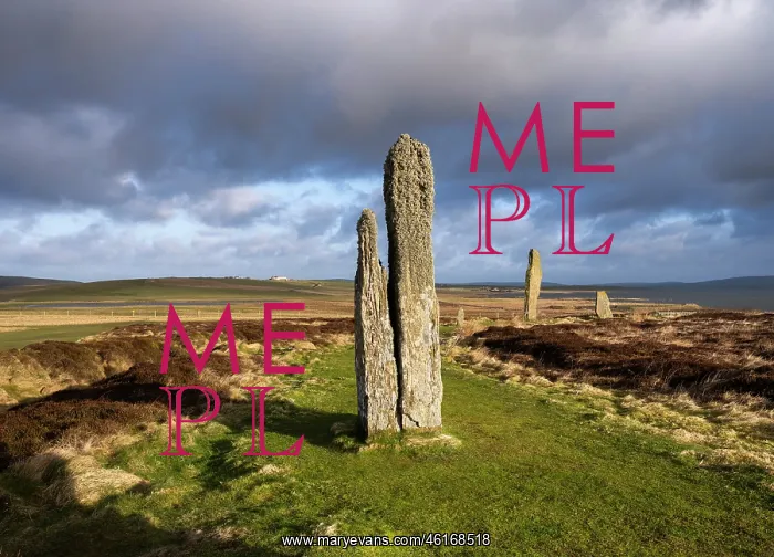 : Standing stones, Ring of Brodgar, Mainland, Orkney, Scotland : Standing stones, Ring of Brodgar, Mainland, Orkney, Scotland