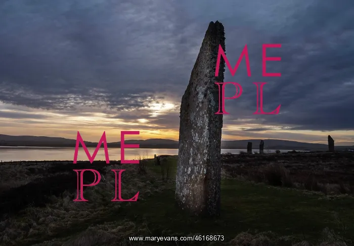 : Standing stones, Ring of Brodgar, Mainland, Orkney, Scotland : Standing stones, Ring of Brodgar, Mainland, Orkney, Scotland