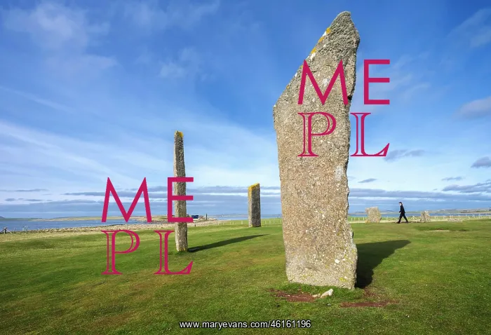 : Standing stones of Stenness, Mainland, Orkney, Scotland : Standing stones of Stenness, Mainland, Orkney, Scotland