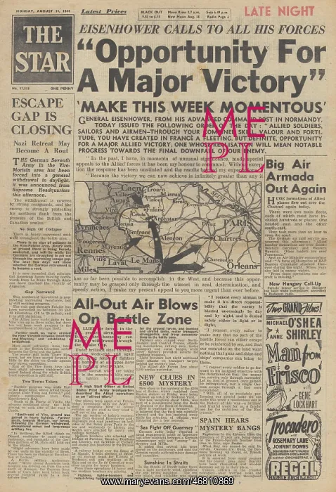 : The Star front page Eisenhower victory speech : The Star front page Eisenhower victory speech