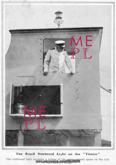 : The starboard light on the Titanic : The starboard light on the Titanic