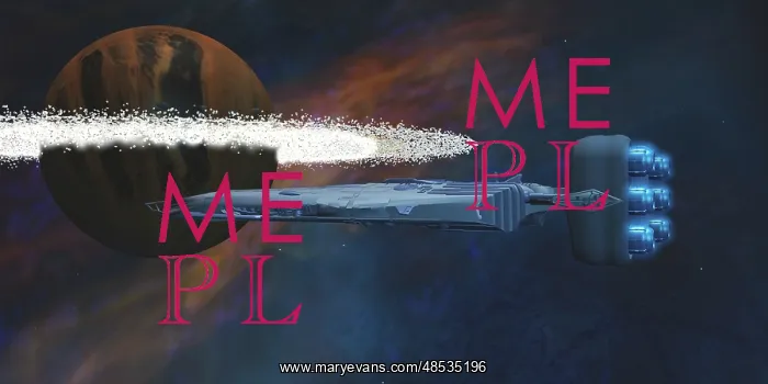 : A starship passes by a planet with a ring of asteroids : A starship passes by a planet with a ring of asteroids