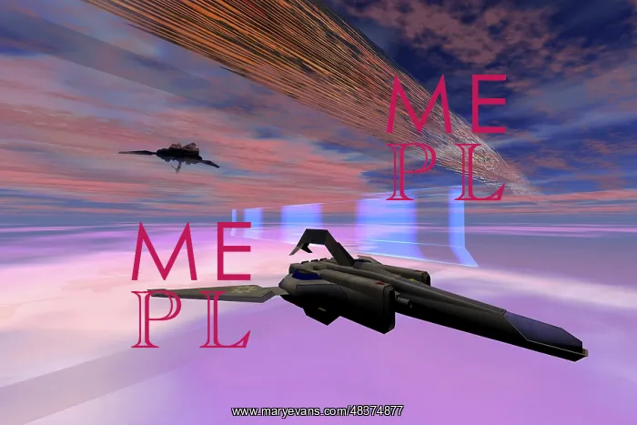 : Two starships warp along space enegy fields : Two starships warp along space enegy fields