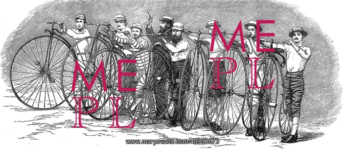 : The Start of the Bath to London Bicycle Race 1874 : The Start of the Bath to London Bicycle Race 1874