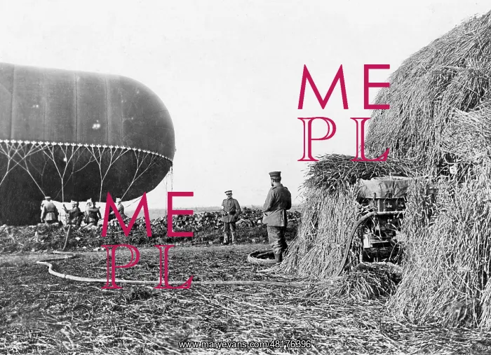 : Start of a German captive balloon on the Western Front, 1915 : Start of a German captive balloon on the Western Front, 1915