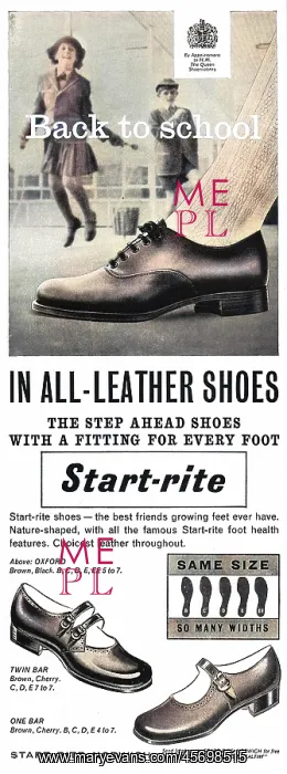 : Start-rite shoes advertisement, 1961 : Start-rite shoes advertisement, 1961