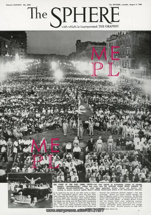 : Start of the Suez Crisis - Colonel Nasser's Speech - Crowds : Start of the Suez Crisis - Colonel Nasser's Speech - Crowds