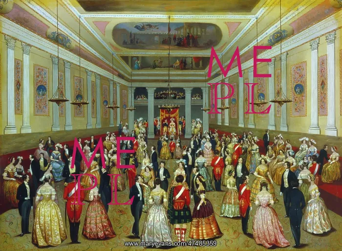 : A State Ball in St Patrick's Hall, Dublin Castle : A State Ball in St Patrick's Hall, Dublin Castle