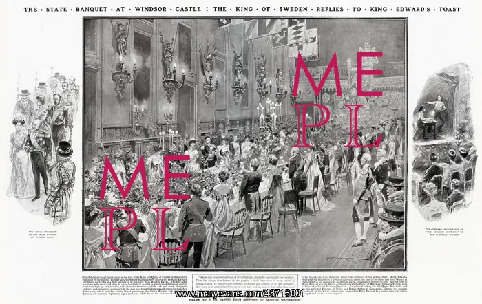 : State banquet for the King of Sweden, 1908 : State banquet for the King of Sweden, 1908