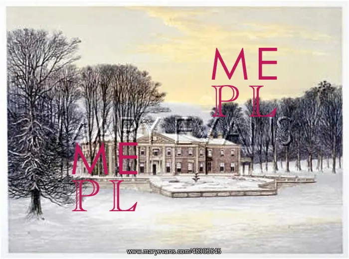 : STATELY HOME IN SNOW : STATELY HOME IN SNOW