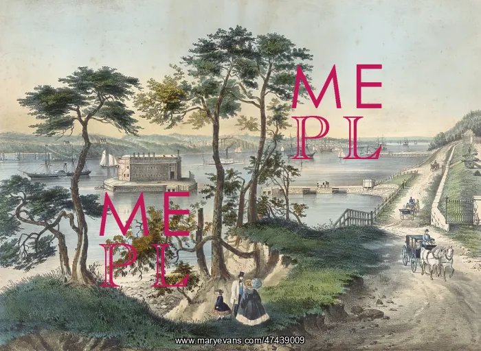 : Staten Island and the Narrows: from Fort Hamilton : Staten Island and the Narrows: from Fort Hamilton