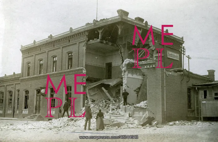 : Station destroyed by the Communists, 1921 : Station destroyed by the Communists, 1921