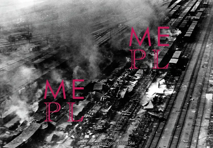: The station of Vitebsk after an air raid, 1941 : The station of Vitebsk after an air raid, 1941