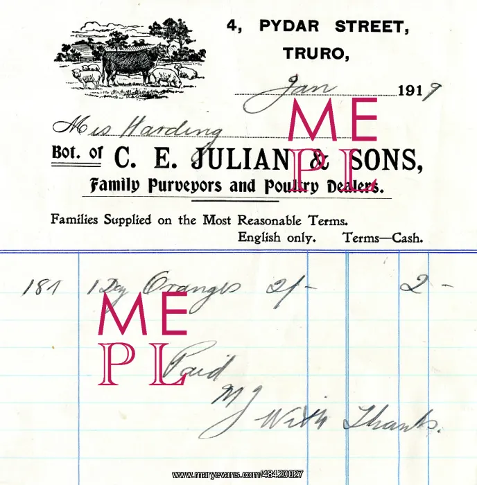 : Stationery, C E Julian & Sons, Truro, Cornwall : Stationery, C E Julian & Sons, Truro, Cornwall