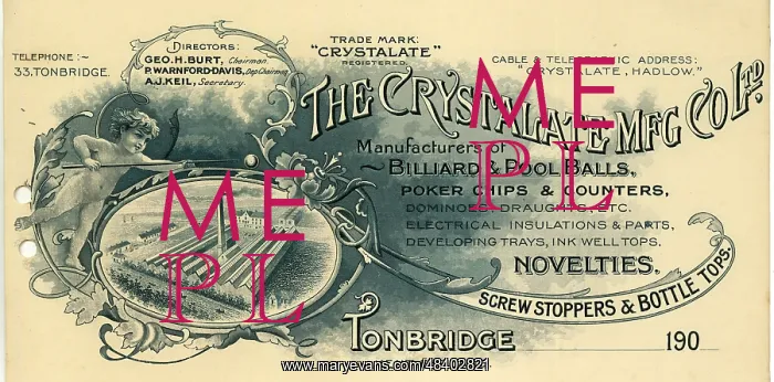 : Stationery, Crystalate Manufacturing Co Ltd : Stationery, Crystalate Manufacturing Co Ltd