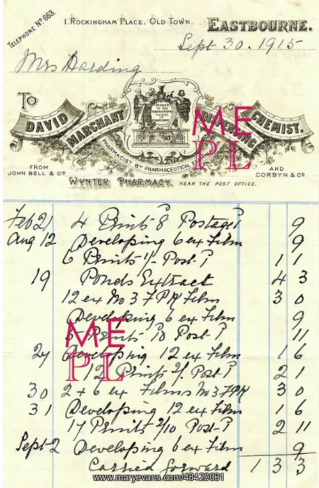 : Stationery, David Marchant, Dispensing Chemist, Eastbourne : Stationery, David Marchant, Dispensing Chemist, Eastbourne
