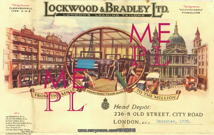 : Stationery, Lockwood & Bradley Ltd, Tailors : Stationery, Lockwood & Bradley Ltd, Tailors