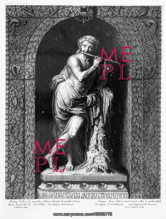 : Statue of Acis at Versailles, engraving : Statue of Acis at Versailles, engraving