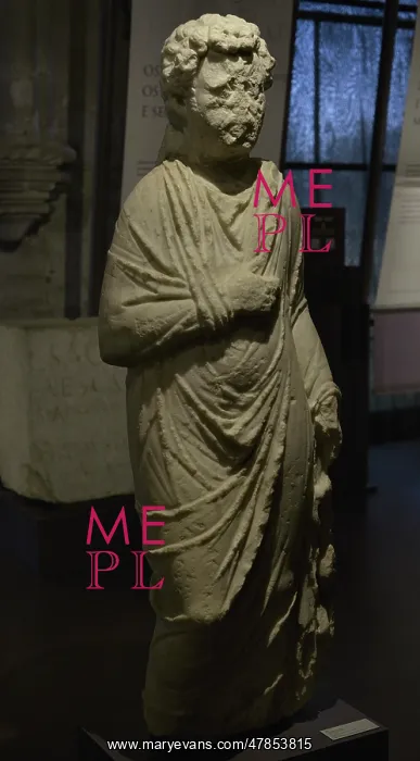 : Statue of Aesculapius. I-II century AD. Herdade : Statue of Aesculapius. I-II century AD. Herdade
