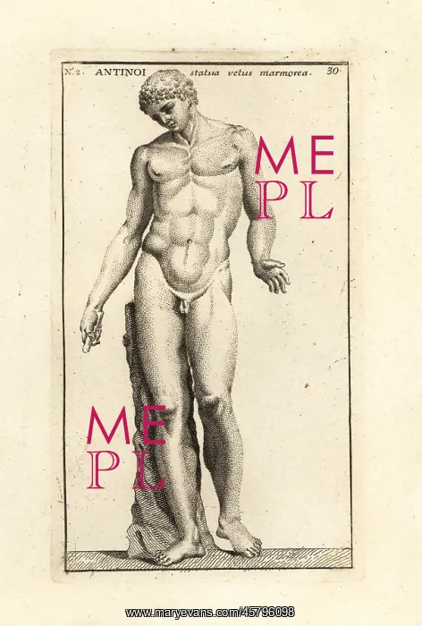 : Statue of Antinous, Emperor Hadrian's lover : Statue of Antinous, Emperor Hadrian's lover