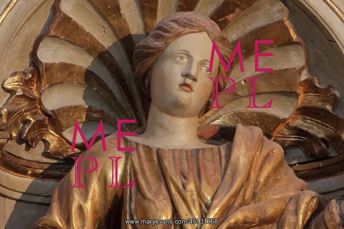 : Statue from baroque altarpiece, Abbatiale Sainte-Foy : Statue from baroque altarpiece, Abbatiale Sainte-Foy
