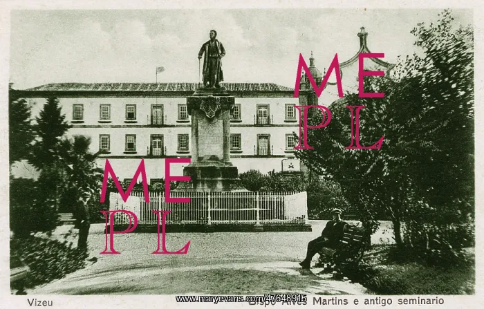 : Statue of Bishop Alves Martins, Viseu, Central Portugal : Statue of Bishop Alves Martins, Viseu, Central Portugal
