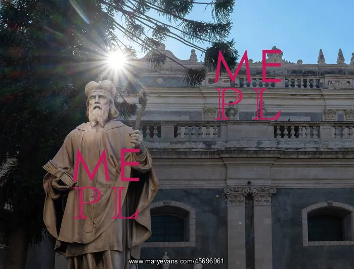 : Statue, Cattedrale di Sant'Agata, Catania, Sicily, Italy : Statue, Cattedrale di Sant'Agata, Catania, Sicily, Italy